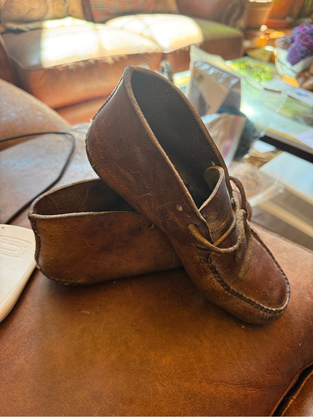 Vintage Women’s  Bjorn Leather Chukka style Moccasins  - Lace up style  Size 6.5